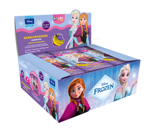 Barra Banana Uva Sem Açúcar Vegana Caixa 12 Un - Like Kids