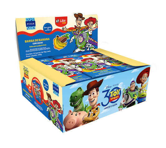 Barra Banana Cacau Sem Açúcar Vegana  Caixa 12 Un - Like Kids